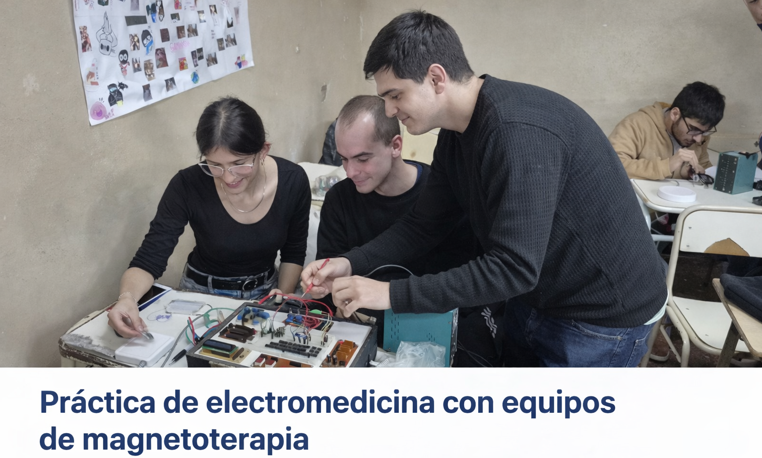 Estudiantes de Electromedicina desarrollan equipos de magnetoterapia